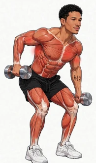 Illustration of the Bent-Over Row