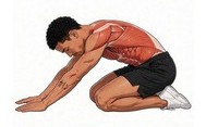 Illustration of the Child's Pose with Side Reach